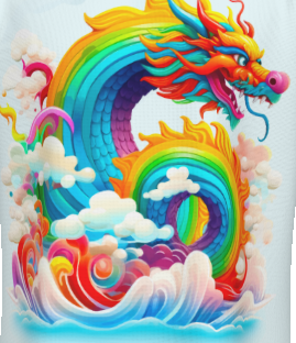 Dragon Gayly Dancing Amongst the Clouds